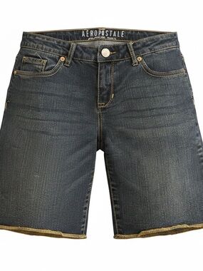 Classic Bermuda Aeropostale Dark Wash Denim Jean Shorts